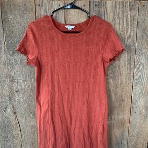 Burnt orange tshirt dress